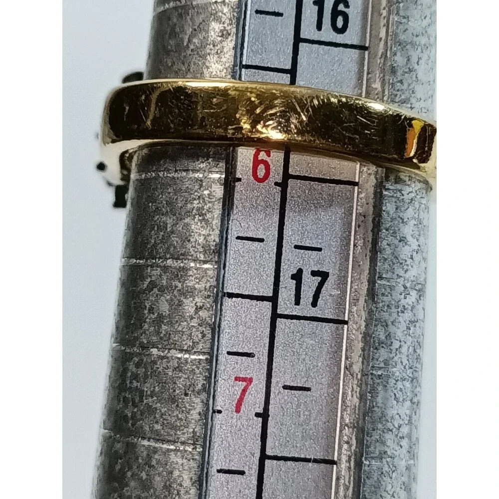 Cubic Zirconia Cluster Gold Tone Women's Ring Size 5.75